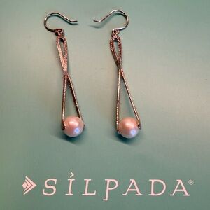 Silpada Pearl Diver Dangle Earrings